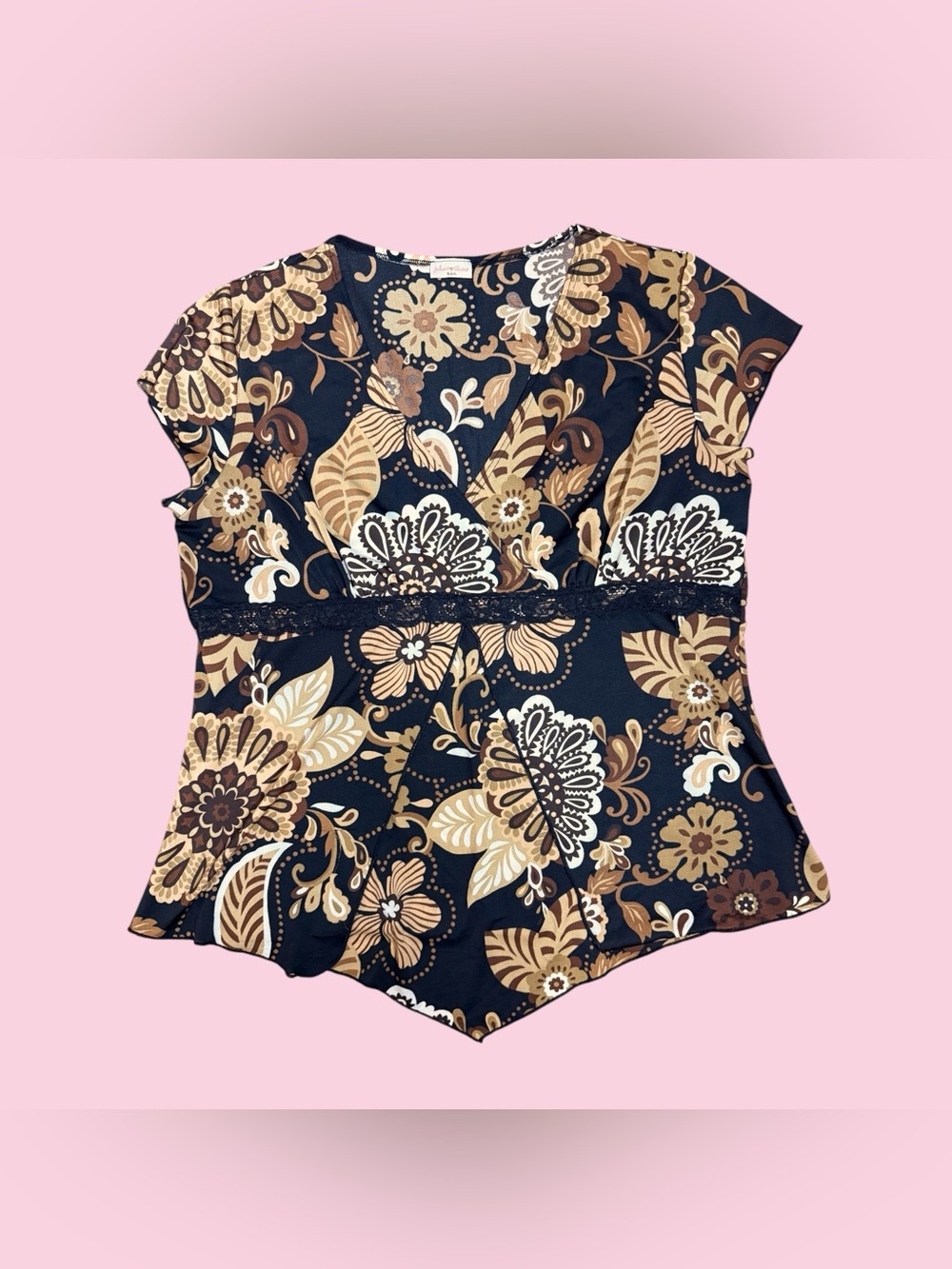 Julie’s Closet black and brown floral top